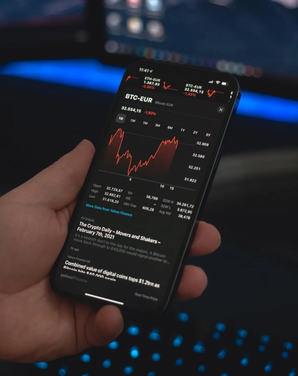 Interface de trading moderne